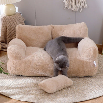 Luxury Cat Bed Sofa Winter Warm Cat Nest Pet Bed For Small Medium Dogs Cats Comfortable Plush Puppy Bed Pet Supplies - G.O.A.T pets