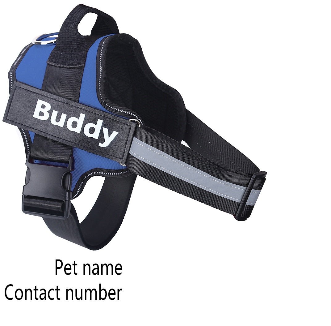 Personalized Dog Harness NO PULL Reflective Breathable Adjustable Pet Harness Vest For Small Large Dog Custom Patch Pet Supplies - G.O.A.T pets