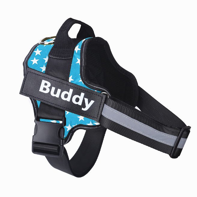 Personalized Dog Harness NO PULL Reflective Breathable Adjustable Pet Harness Vest For Small Large Dog Custom Patch Pet Supplies - G.O.A.T pets