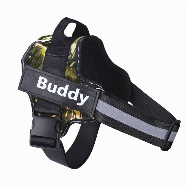 Personalized Dog Harness NO PULL Reflective Breathable Adjustable Pet Harness Vest For Small Large Dog Custom Patch Pet Supplies - G.O.A.T pets