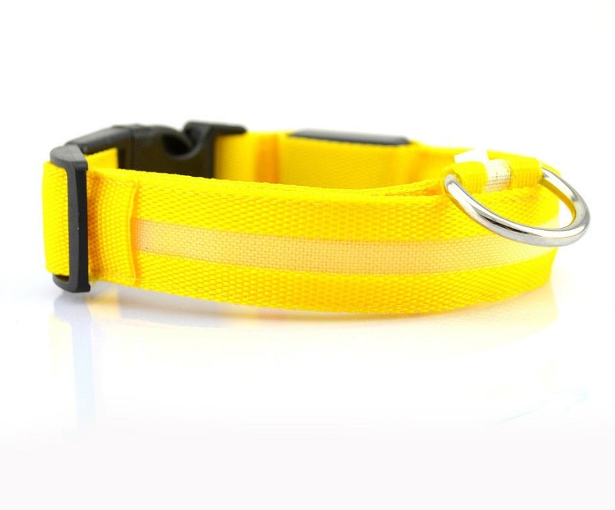 Nylon LED Pet Dog Luminous Collar Night Safety Flashing Glow in Dark Dog Cat Leash Adjustable Pet Supplies - G.O.A.T pets