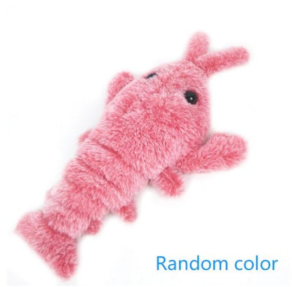 Pet Toys Electric Jumping Shrimp USB Charging Simulation Lobster Funny Cat Plush Pets Toy - G.O.A.T pets