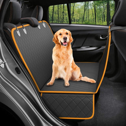 Dog Car Seat Cover View Mesh Pet Carrier Hammock Safety Protector Car Rear Back Seat Mat With Zipper And Pocket For Travel - G.O.A.T pets