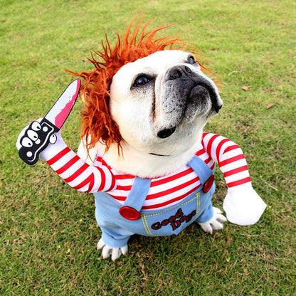 Halloween Pet Costume Pet Dog Funny Clothes Adjustable Dog Cosplay Costume Scary Costume Party Gatherings - G.O.A.T pets