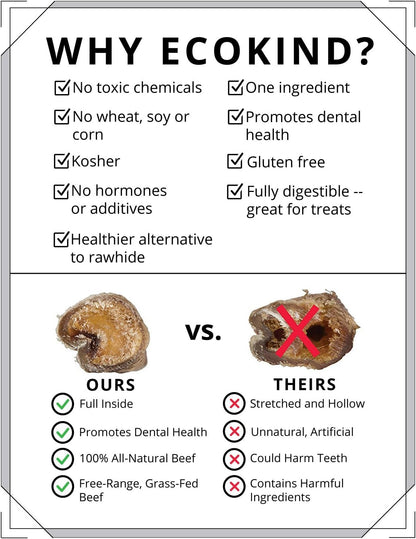 Dried beef treat for pets, promoting dental health and made from all-natural ingredients.