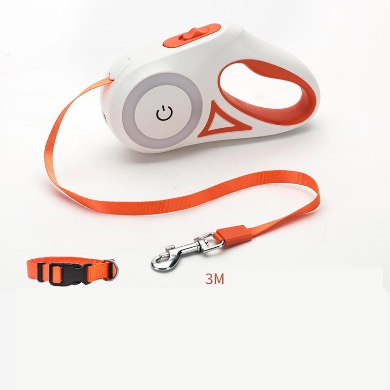 Retractable Pet Leash with Handy SpotLight! Safety, Security and Great for Avoiding Puddles or Potholes! - G.O.A.T pets