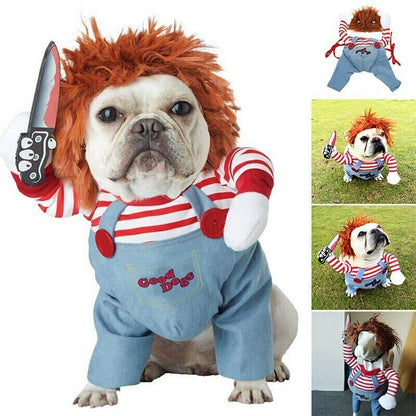Halloween Pet Costume Pet Dog Funny Clothes Adjustable Dog Cosplay Costume Scary Costume Party Gatherings - G.O.A.T pets