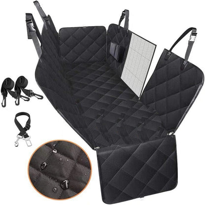 Dog Car Seat Cover View Mesh Pet Carrier Hammock Safety Protector Car Rear Back Seat Mat With Zipper And Pocket For Travel - G.O.A.T pets