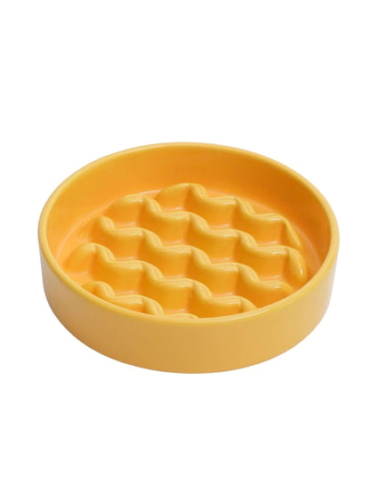 [Macaroni] Slow Feeder Dog Bowls - Yellow / Frozen Blue / Purple - G.O.A.T pets